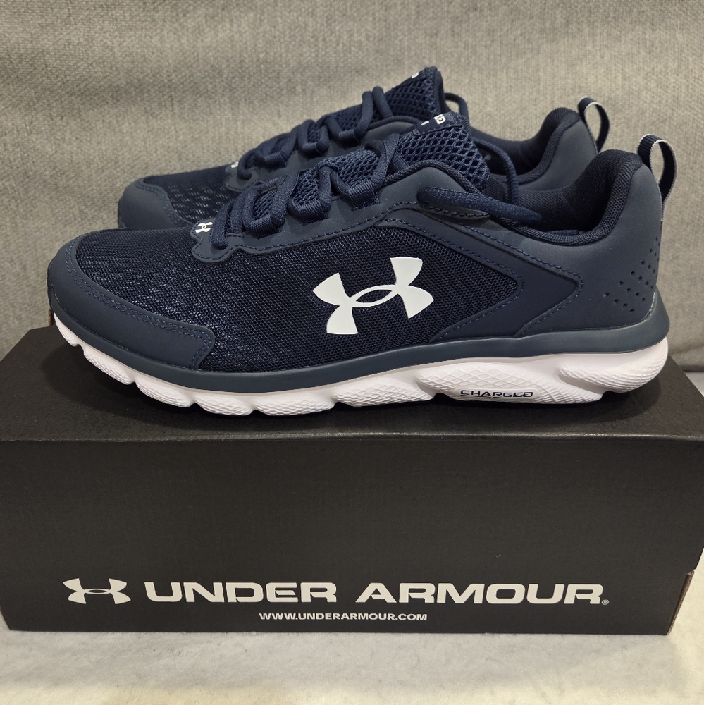 Under Armour UA Charged Assert 9 Men's  Running Shoes Size 10 Navy Blue